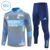 Real Madrid Trenings Collegegenser 2025-26 Kvart-Zip Blå - Barn